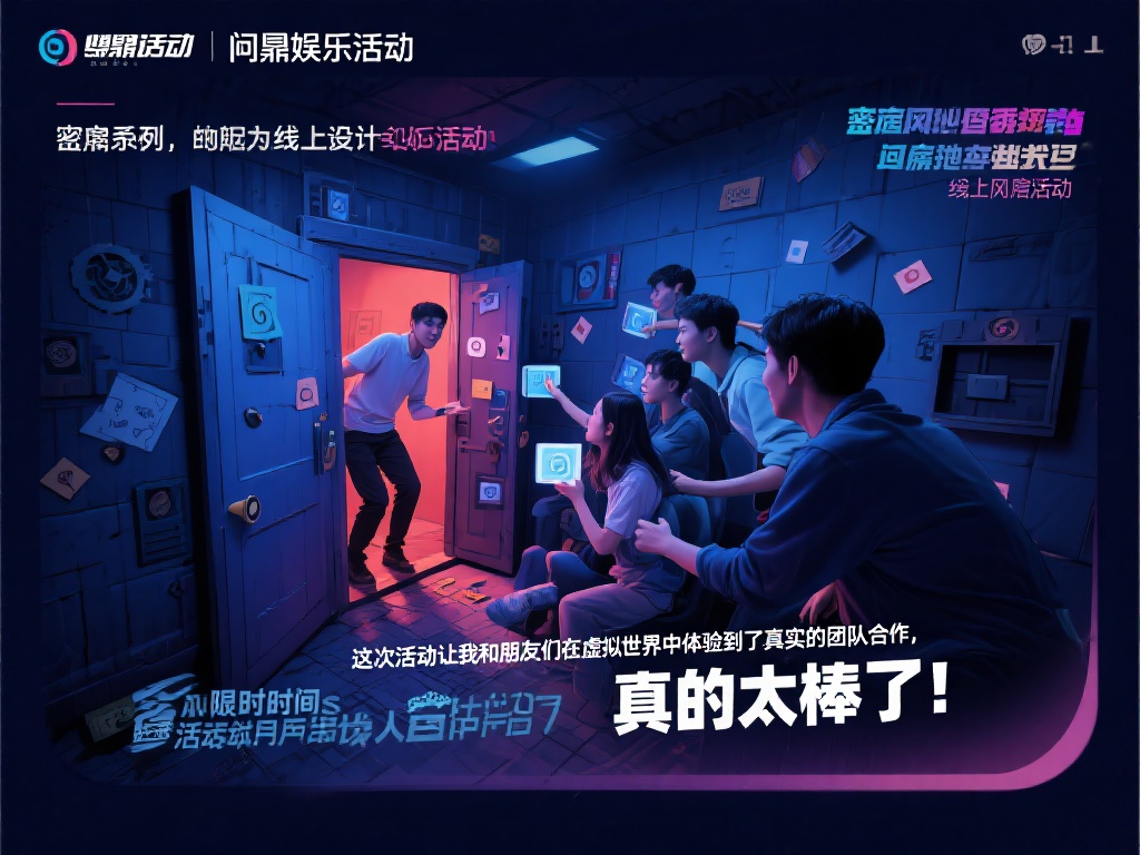 例如，近期举办的一场线上密室逃脱活动就吸引了大量用